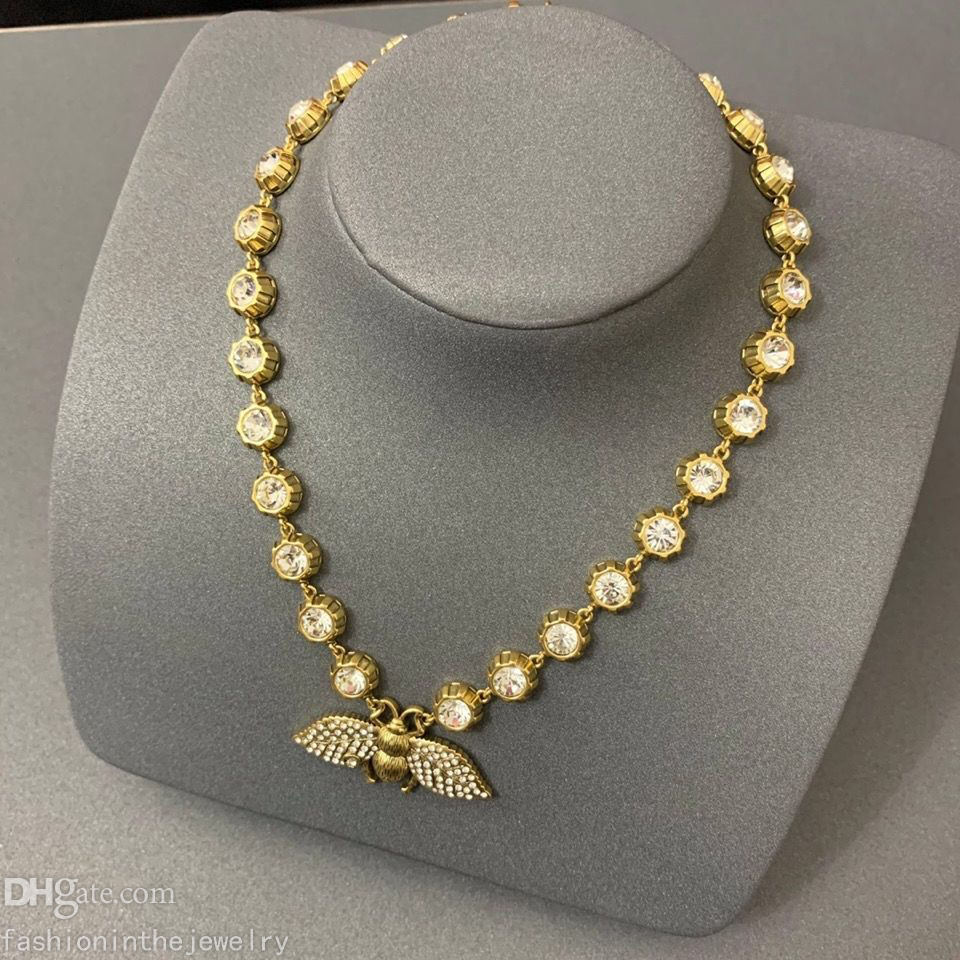 Luxury Necklace Designer Jewelry fashion party gift wedding Gold Diamond honey bee pendant necklaces Jewellery for women girls trendy pendants wholesale chains
Luxury Necklace Designer Jewelry fashion party gift wedding Gold Diamond honey bee pendant necklaces Jewellery for women girls trendy pendants wholesale chains