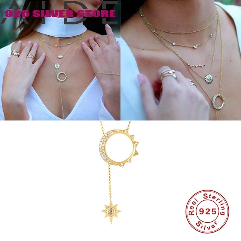 Aide 925 Sterling Silver European and American New Style Sun and Moon Cross Pendant Zircon Necklace for women male girl
Aide 925 Sterling Silver European and American New Style Sun and Moon Cross Pendant Zircon Necklace for women male girl