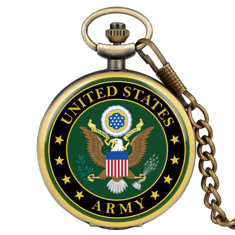 Pocket Watches Bronze Creative US Army Eagle Quartz Watch With Chain Retro Men Women Steampunk Pendant Necklace Clock Souvenir Gifts, Air force
Pocket Watches Bronze Creative US Army Eagle Quartz Watch With Chain Retro Men Women Steampunk Pendant Necklace Clock Souvenir Gifts, Air force
