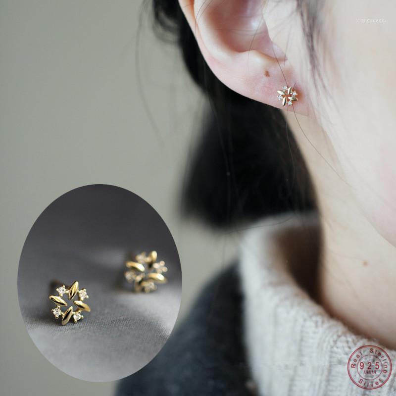 Stud 925 Sterling Silver Plating 14k Gold Simple Inlaid Crystal Windmill Earrings Women Exquisite Sweet Student Jewelry Accessories, Golden;silver
Stud 925 Sterling Silver Plating 14k Gold Simple Inlaid Crystal Windmill Earrings Women Exquisite Sweet Student Jewelry Accessories, Golden;silver