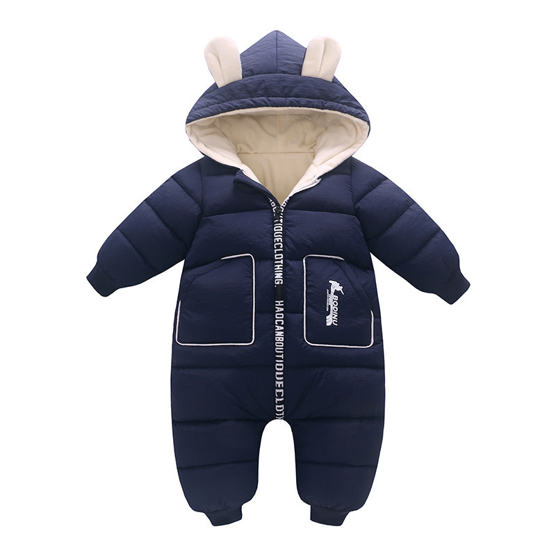 OLEKID 2020 Winter Baby Fleece Jacket Coat Plus Velvet Baby Girls Snowsuit Down Cotton Baby Boy Rompers Toddler Newborn Overalls LJ201023