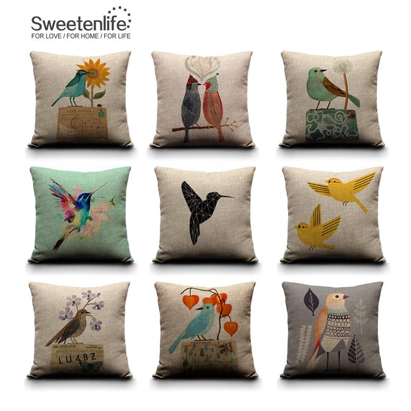 Sweetenlife Cotton Linen Sofa Cushion Covers Wholesale Pillowcases Decorative Pillows Covers Hand-painted Bird Sofa Cushion 45CM, No8
Sweetenlife Cotton Linen Sofa Cushion Covers Wholesale Pillowcases Decorative Pillows Covers Hand-painted Bird Sofa Cushion 45CM, No8