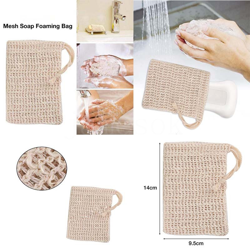 Natural Exfoliating Mesh Soap Saver Sisal Soap Saver Bag Pouch Holder For Shower Bath Foaming And Drying soap Clean Tools with dhl