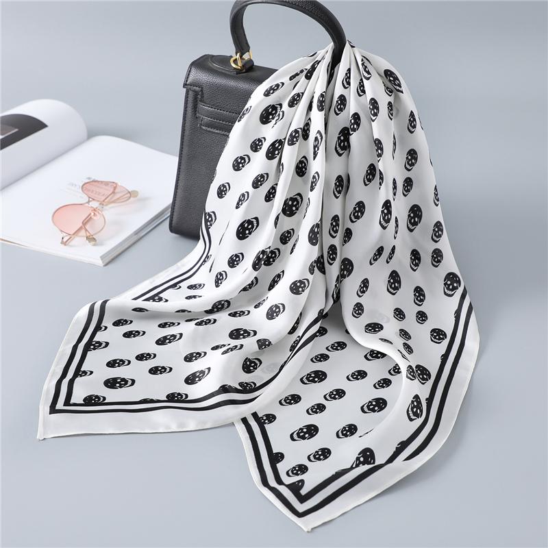 Scarves Summer Fashion Skull Pattern Silk Square Scarf Neck Head Wraps For Women Female Neckerchief Accessories
Scarves Summer Fashion Skull Pattern Silk Square Scarf Neck Head Wraps For Women Female Neckerchief Accessories