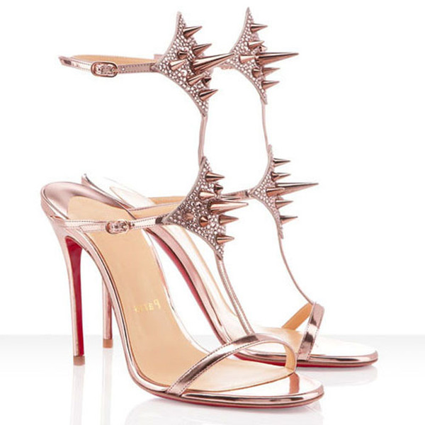Hot High Sexy Women Summer Sandals Red Bottom High Heels Lady Max Spike 100mm Leather Strass Sandals Gold Sliver Wedding Party Dress Pumps, Colour3
Hot High Sexy Women Summer Sandals Red Bottom High Heels Lady Max Spike 100mm Leather Strass Sandals Gold Sliver Wedding Party Dress Pumps, Colour3