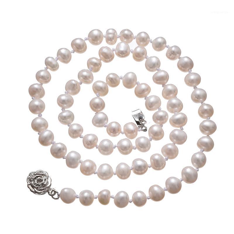 Chains Natural Freshwater Pearl Necklace Near Round Jewelry For Women Wedding Gifts The Year 2022 Trend 36inches 7-8mm, Silver
Chains Natural Freshwater Pearl Necklace Near Round Jewelry For Women Wedding Gifts The Year 2022 Trend 36inches 7-8mm, Silver
