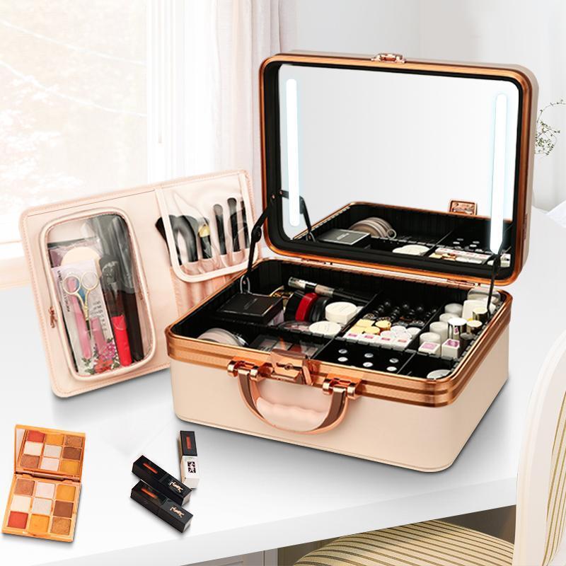 LED makeup case Fashion Portable makeup bag Large capacity Storage boxes make up bag Waterproof cosmetic box purse1
LED makeup case Fashion Portable makeup bag Large capacity Storage boxes make up bag Waterproof cosmetic box purse1