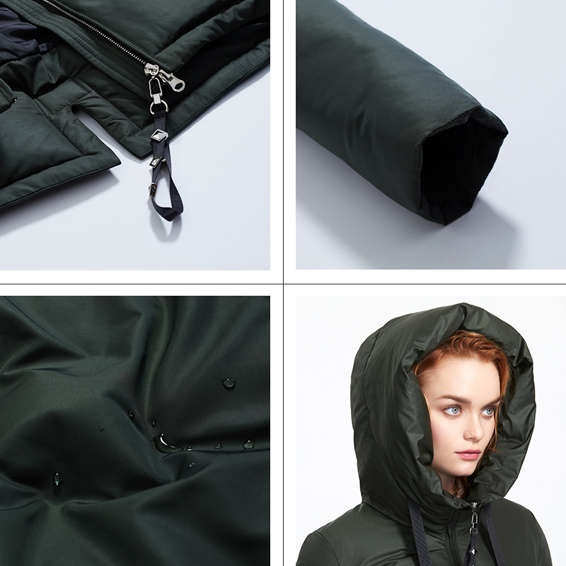 CINEMORE Winter new arrival women down jacket with a hood top thick cotton color fashionable long women coat for winter 201217