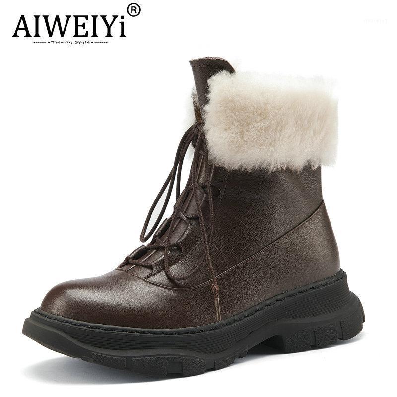 AIWEIYi Flat Shoes Ankle Boots Black Brown Genuine Leather Shoes Wool Fur Lace Up Warm Winter Boots1
AIWEIYi Flat Shoes Ankle Boots Black Brown Genuine Leather Shoes Wool Fur Lace Up Warm Winter Boots1