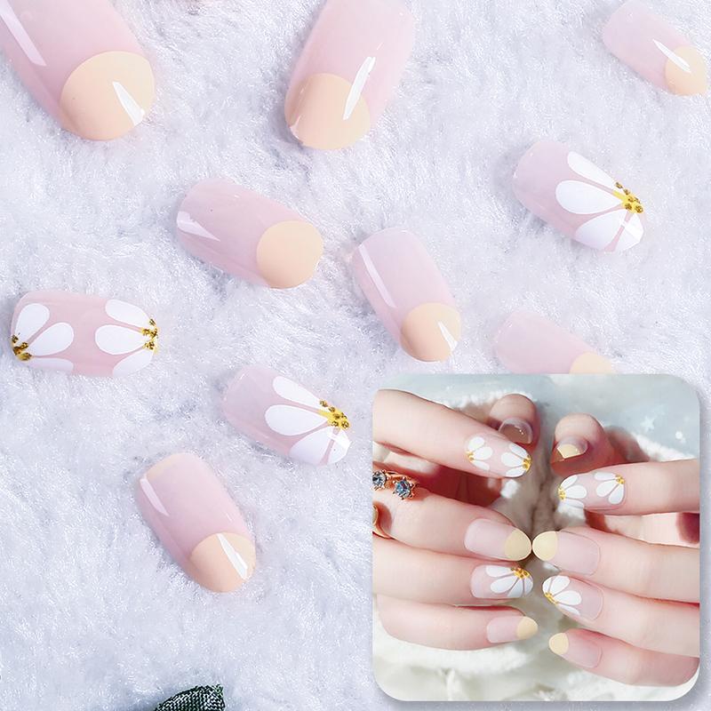 24Pcs Comfort Acrylic Nail Art Tools Pink Flower Design False Nail Full Cover Fake Nails Super, 1 set
24Pcs Comfort Acrylic Nail Art Tools Pink Flower Design False Nail Full Cover Fake Nails Super, 1 set