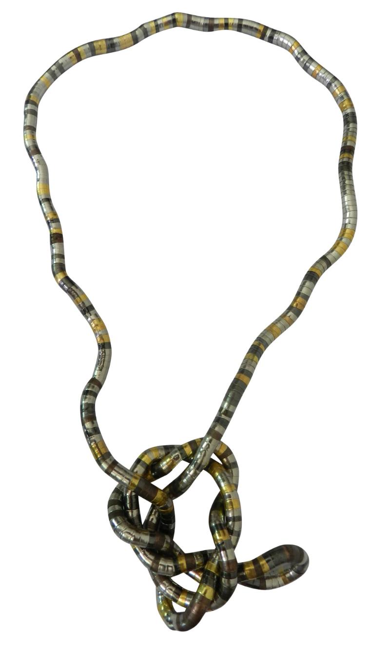 Chains Manufacture 5mm 90cm White K Plated Iron Bendable Flexible Necklace,1pcs/pack1