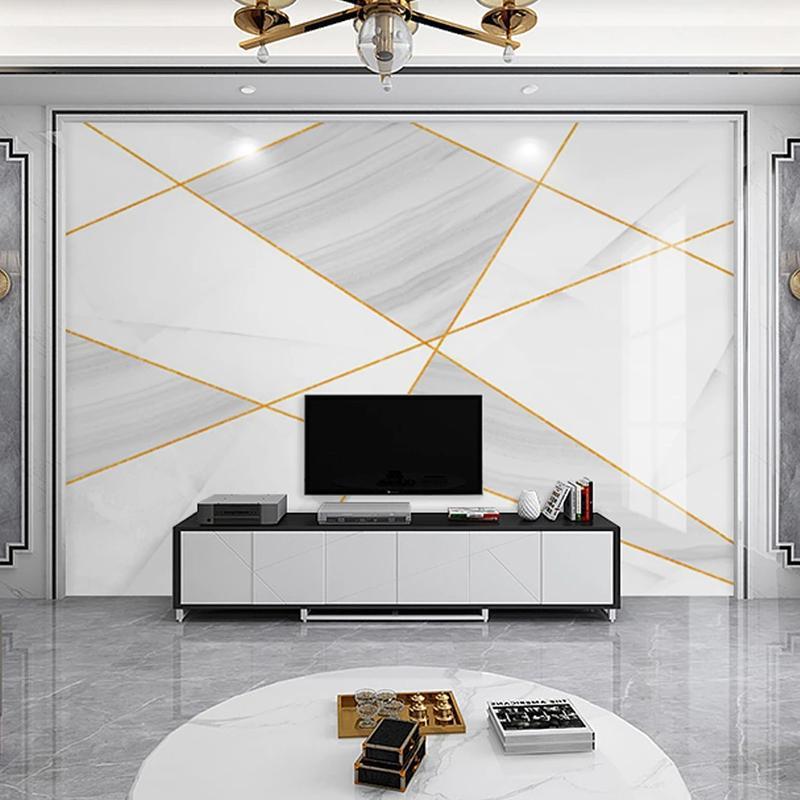 Custom 3D Mural Wallpaper Modern White Gray Marble Geometric Living Room TV Background Wall Painting Waterproof Canvas Wallpaper1, As pic
Custom 3D Mural Wallpaper Modern White Gray Marble Geometric Living Room TV Background Wall Painting Waterproof Canvas Wallpaper1, As pic