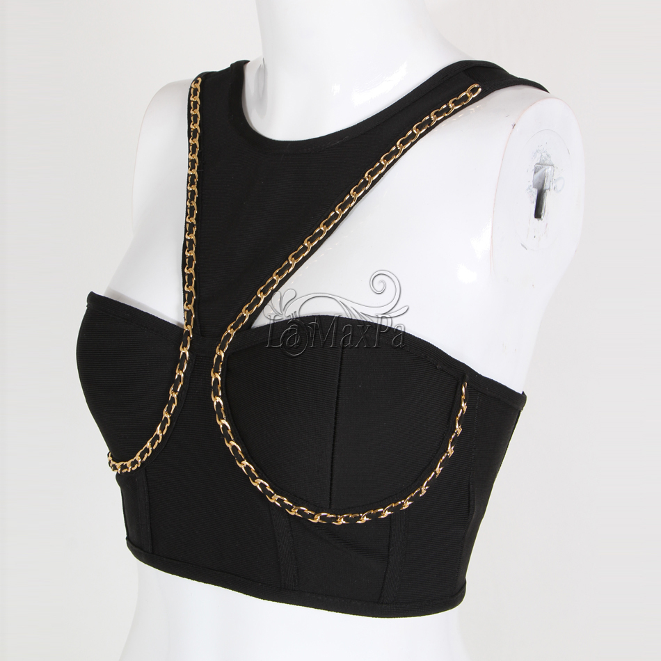 Autumn New Sleeveless Strapless Backless O Neck Women Jackets Hollow Out Sexy Chains Club Bodycon Black Jackets Vestidos 201017