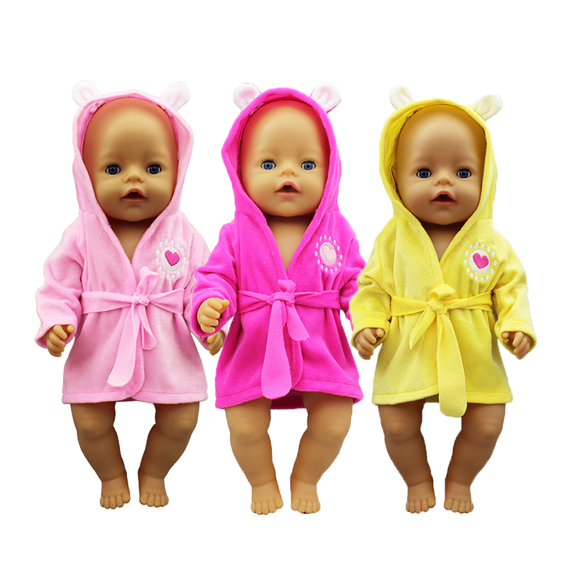 New Bathrobe Doll Clothes Born Babies Fit 17 Inch 43cm Doll Accessories for Baby Festiival Gift Dolls Costume
New Bathrobe Doll Clothes Born Babies Fit 17 Inch 43cm Doll Accessories for Baby Festiival Gift Dolls Costume