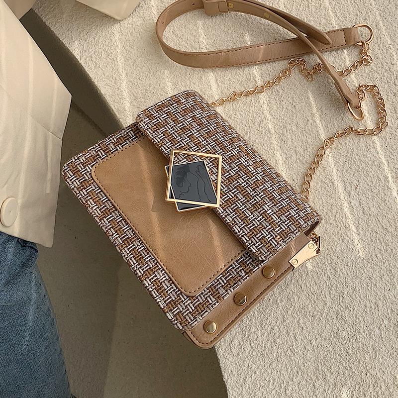 Elegant Female Flap Square Bag 2021 New High Quality Wool Women's Designer Handbag Lock Chain Shoulder Messenger Bag Travel, Black
Elegant Female Flap Square Bag 2021 New High Quality Wool Women's Designer Handbag Lock Chain Shoulder Messenger Bag Travel, Black