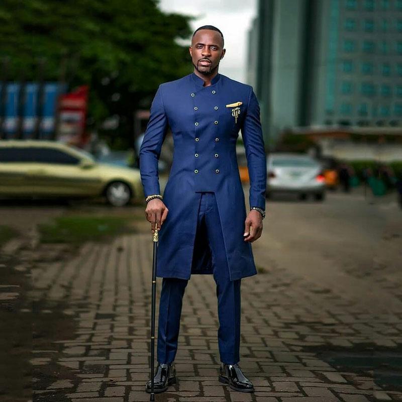 African Black Men's Classic Suits for Men Groom Tuxedo Costume Mariage Homme Stand Collor Best Blazer Terno Masculino 2Piece
African Black Men's Classic Suits for Men Groom Tuxedo Costume Mariage Homme Stand Collor Best Blazer Terno Masculino 2Piece