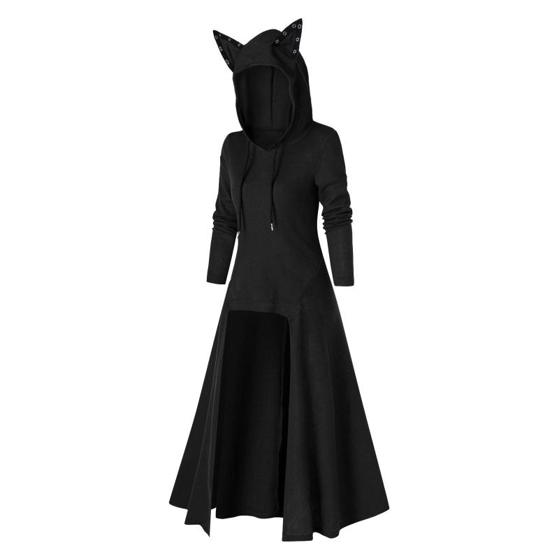 Womens Cat Ear Hooded Dress Plus Size Vintage Cloak Long Sweatershirt Dress Women Winter Warm Casual Long Sleeved Hoodie, Army green
Womens Cat Ear Hooded Dress Plus Size Vintage Cloak Long Sweatershirt Dress Women Winter Warm Casual Long Sleeved Hoodie, Army green