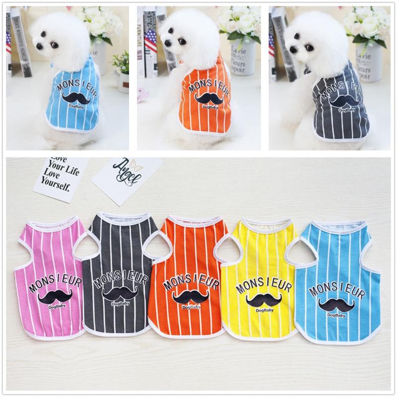 E42 New Summer Spring Puppy Dog Striped Vest Cute Moustache Pet Dog Cat Vest T-Shirt Clothes for Chihuahua Yorki Apparel, Black
E42 New Summer Spring Puppy Dog Striped Vest Cute Moustache Pet Dog Cat Vest T-Shirt Clothes for Chihuahua Yorki Apparel, Black