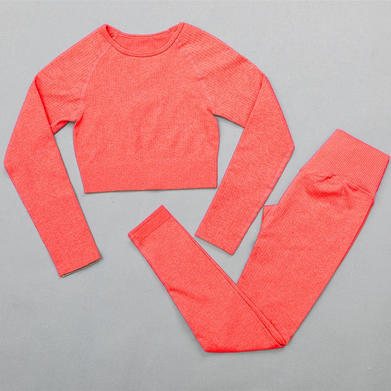 Seamless Solid Yoga Set Gym Suits Long-sleeve Tops High Waist sports Leggings Running Stretch Fitness Sportswear for Women
Seamless Solid Yoga Set Gym Suits Long-sleeve Tops High Waist sports Leggings Running Stretch Fitness Sportswear for Women