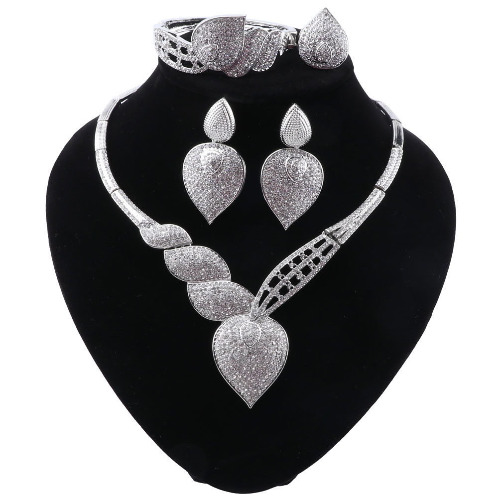New Crystal Statement Necklace Earrings Dubai Jewelry Sets Indian Bridal Wedding Party Women's Fashion Costume Jewellery
New Crystal Statement Necklace Earrings Dubai Jewelry Sets Indian Bridal Wedding Party Women's Fashion Costume Jewellery