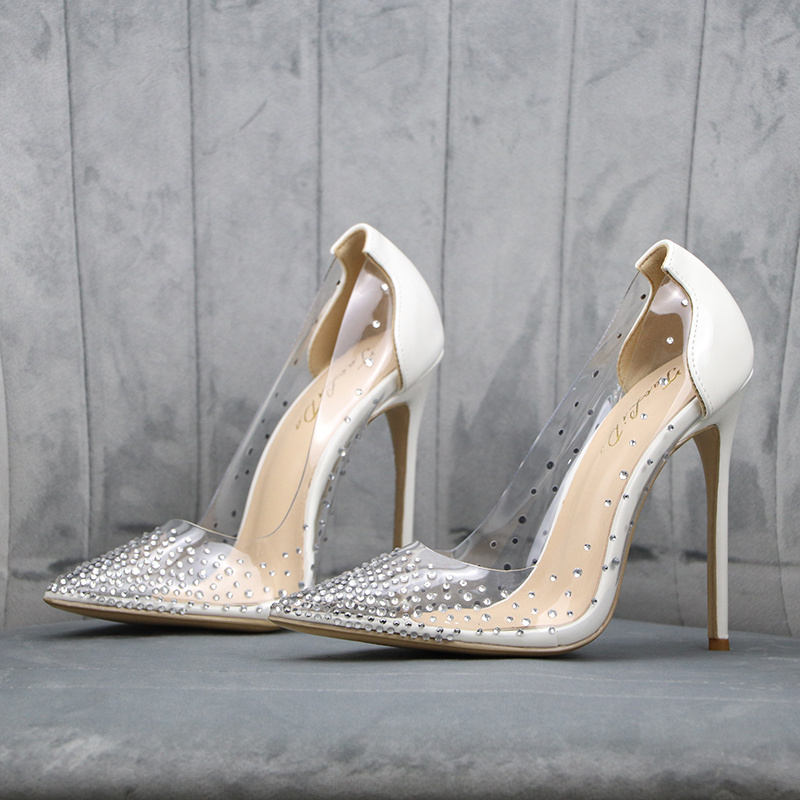 Women Fashion Fret Finger Pointy Toe Clear Heels Pvc Nuptial Strass Wedding Shoes Designer Pumps 5pvi, 34
Women Fashion Fret Finger Pointy Toe Clear Heels Pvc Nuptial Strass Wedding Shoes Designer Pumps 5pvi, 34