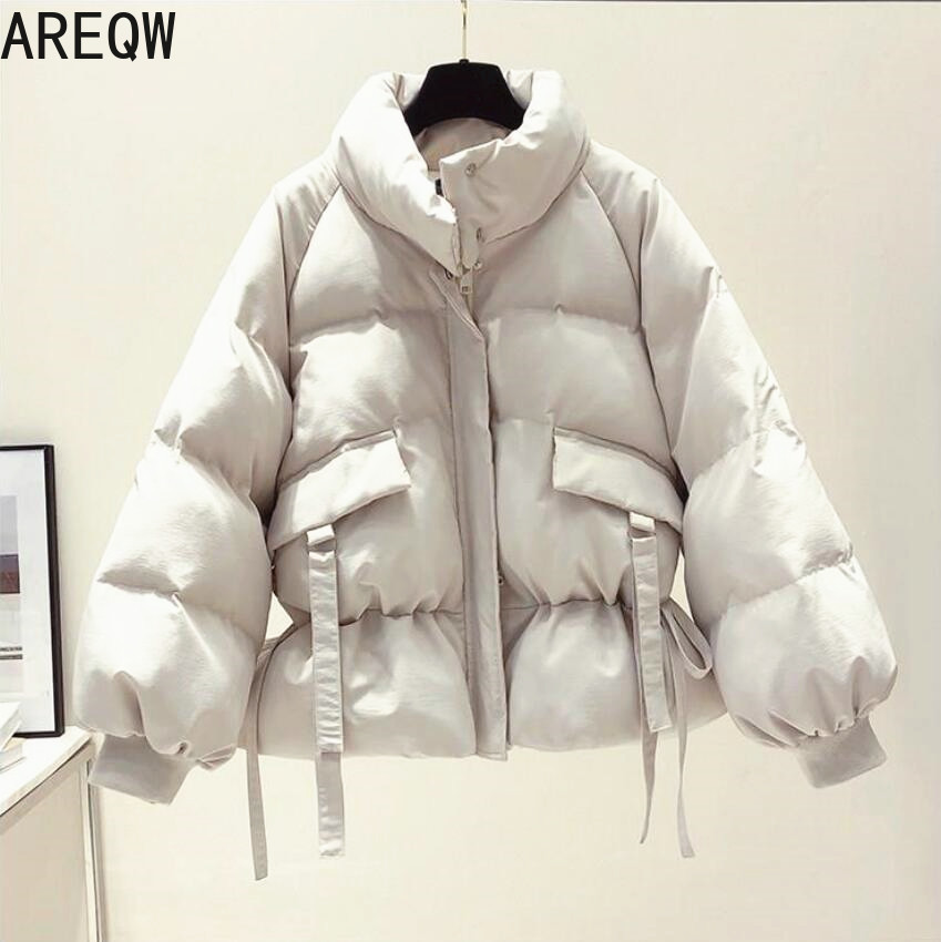 8 Solid Colors Cotton Parkas Women's Outwear Korean Style Autumn Winter Oversized Coats Jacket New Women's Clothing 201217