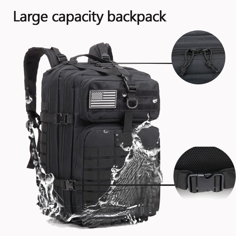Multifunctional Large-capacity Army Tactical Backpack 3P Soft Back Waterproof and Insect-proof Hiking Camping Backpack Men, Black
Multifunctional Large-capacity Army Tactical Backpack 3P Soft Back Waterproof and Insect-proof Hiking Camping Backpack Men, Black