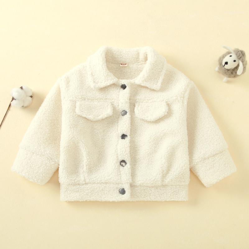 Long-sleeved Coat Pocket for Girls In Autumn and Winter 20201, Beige 
Long-sleeved Coat Pocket for Girls In Autumn and Winter 20201, Beige