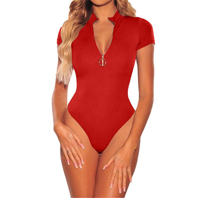 Sexy 2020 Summer New Short Sleeve Bodysuits Women Zip Up Body O Neck Streetwear Casual Jumpsuits Rompers Party Outfits M0714, Red
Sexy 2020 Summer New Short Sleeve Bodysuits Women Zip Up Body O Neck Streetwear Casual Jumpsuits Rompers Party Outfits M0714, Red
