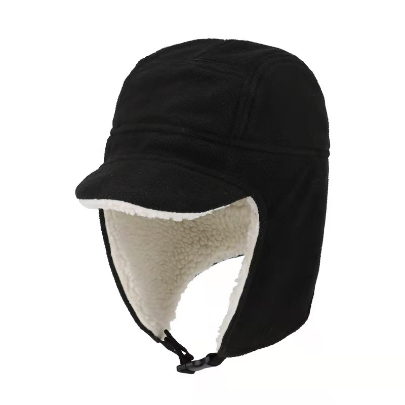 Autumn and winter cycling hat wind and cold lamb double-layer thick outdoor duck tongue fleece hat ear protection warm ski hat#564362, Black
Autumn and winter cycling hat wind and cold lamb double-layer thick outdoor duck tongue fleece hat ear protection warm ski hat#564362, Black