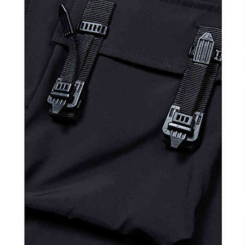 Streetwear Techwear Bomber Jacket Men Black Fashion 220124