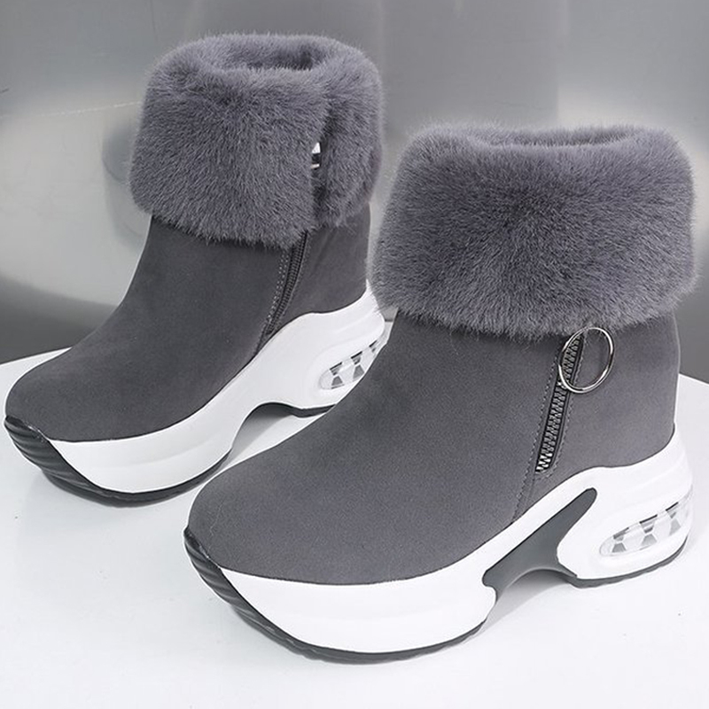 Women ankle platform teddy boots warm growing height ladies zip snow winter shoes zapatos for mujer, Black
Women ankle platform teddy boots warm growing height ladies zip snow winter shoes zapatos for mujer, Black