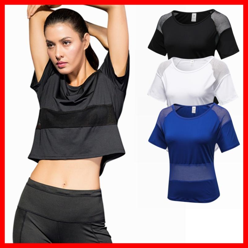 Yoga Shirt Sexy Mesh Workout Quick Dry Sports Suit Loose Leisure Running Fitness Clothing Gym Breathable Shirt Women Sportswear, Blue
Yoga Shirt Sexy Mesh Workout Quick Dry Sports Suit Loose Leisure Running Fitness Clothing Gym Breathable Shirt Women Sportswear, Blue