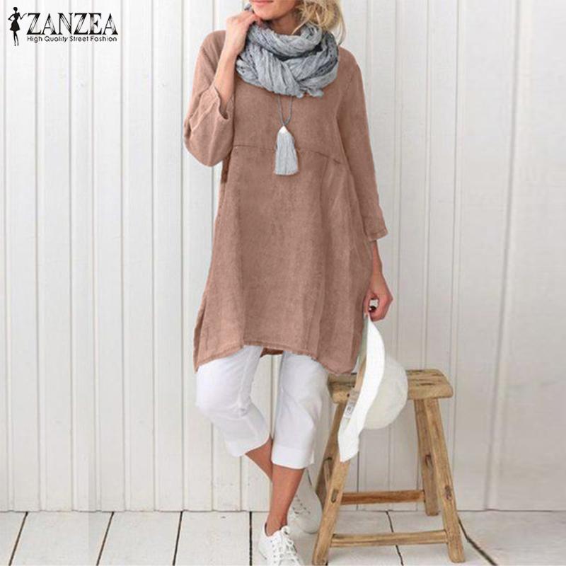 2020 Summer Solid 3/4 Sleeve Blouse Women Blusas ZANZEA Casual Vintage Long Tops Shirts Female Tunic Top Plus Size Chemise 5XL, Black
2020 Summer Solid 3/4 Sleeve Blouse Women Blusas ZANZEA Casual Vintage Long Tops Shirts Female Tunic Top Plus Size Chemise 5XL, Black