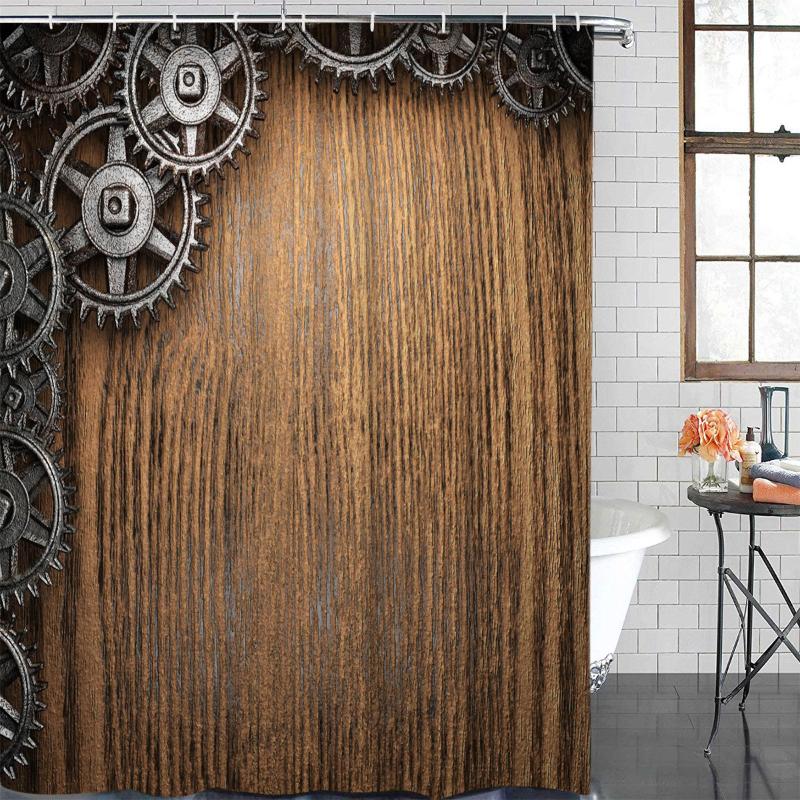 Bathroom Curtain Gear Wood Board Texture Retro Waterproof Fabric Shower Curtain Bathroom Decoration Shower
Bathroom Curtain Gear Wood Board Texture Retro Waterproof Fabric Shower Curtain Bathroom Decoration Shower
