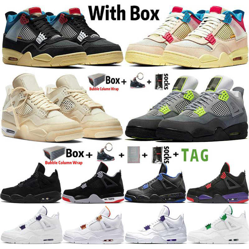 4s White Sail Union Guava Ice Noir Neon 2020 Black Cat Jumpman 4 Basketball Shoes Metallic Green Trainers Men Sports Sneakers Size 36-47
4s White Sail Union Guava Ice Noir Neon 2020 Black Cat Jumpman 4 Basketball Shoes Metallic Green Trainers Men Sports Sneakers Size 36-47