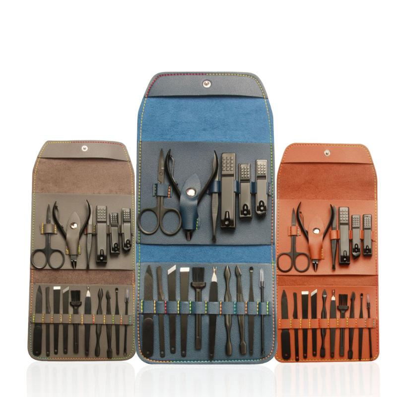 GUIJHUI 16pcs/Set Nail Cutter Trimmer Clipper File With Folding PU Bag Stainless Steel Nail Art Tools Kit Manicure
GUIJHUI 16pcs/Set Nail Cutter Trimmer Clipper File With Folding PU Bag Stainless Steel Nail Art Tools Kit Manicure