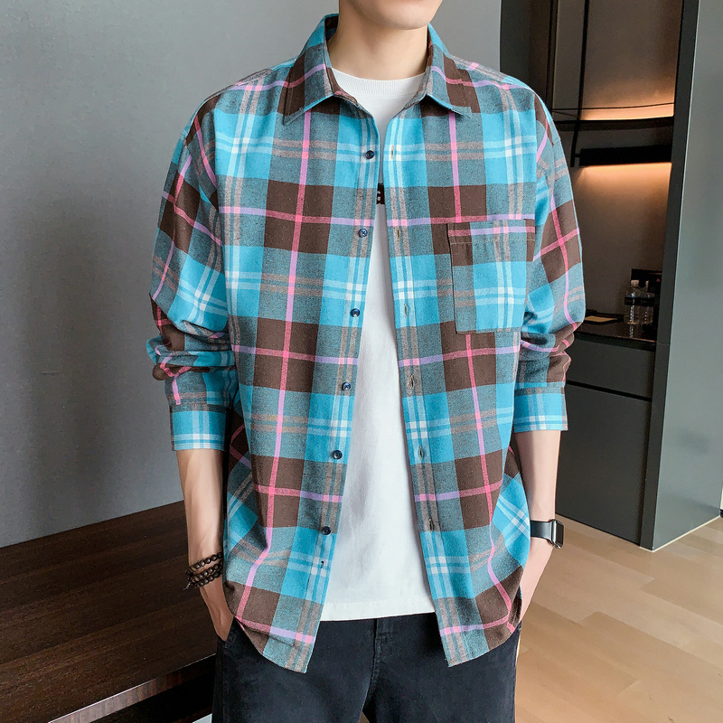 2021 Brand Spring Autumn Long Sleeves New Flannel Collar Korea Style Shirt for Men's Plaid Harajuku Clothing Dljx, Df10 1
2021 Brand Spring Autumn Long Sleeves New Flannel Collar Korea Style Shirt for Men's Plaid Harajuku Clothing Dljx, Df10 1
