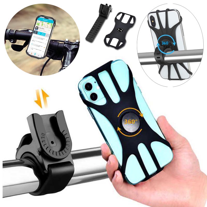 Universal Bike Phone Mount 360° Rotation Bicycle Phone Holder Motorcycle Handlebar Mount for GPS 4-6.5in phone bracket, Black
Universal Bike Phone Mount 360° Rotation Bicycle Phone Holder Motorcycle Handlebar Mount for GPS 4-6.5in phone bracket, Black