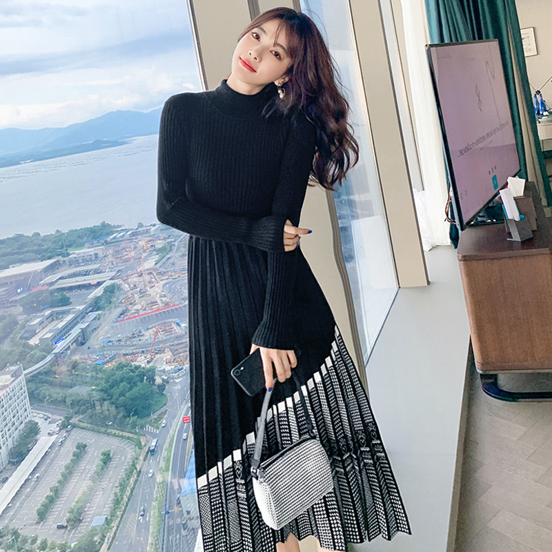 2021 New Elegant Knitted Pleated Female Autumn Winter Long Sleeve Sweater Women Office Lady Casual Midi In8x, Black
2021 New Elegant Knitted Pleated Female Autumn Winter Long Sleeve Sweater Women Office Lady Casual Midi In8x, Black