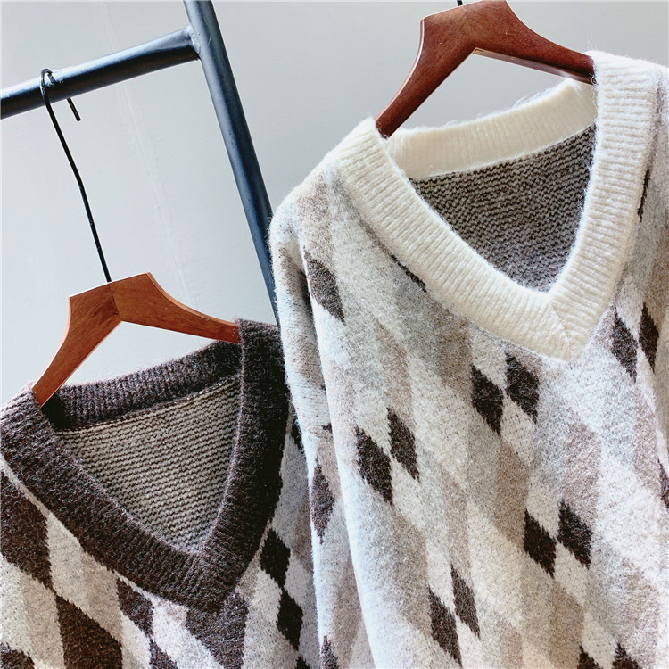 Autumn Women Knitted Sweater V-Neck Women Soft Sweater And Pullovers Winter Sweater Femme Tricot Pull Femme 201023