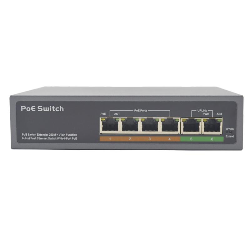 PSE604EX V2.0 Standard 48V 4+2 Port Smart Poe Switch POE Camera Switch Network for Cctv(EU Plug
PSE604EX V2.0 Standard 48V 4+2 Port Smart Poe Switch POE Camera Switch Network for Cctv(EU Plug