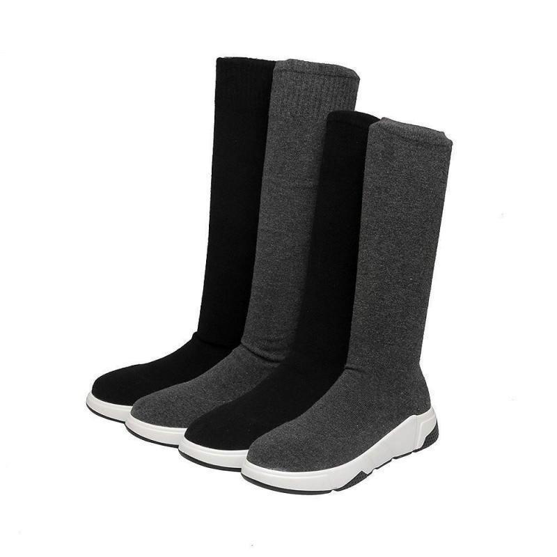 HOT Winter New Womens Medium Length Boots Thick Bottom Round Toe Slip On Warm Female Over The Knee Long Black Stretch Fabric, Gray long
HOT Winter New Womens Medium Length Boots Thick Bottom Round Toe Slip On Warm Female Over The Knee Long Black Stretch Fabric, Gray long