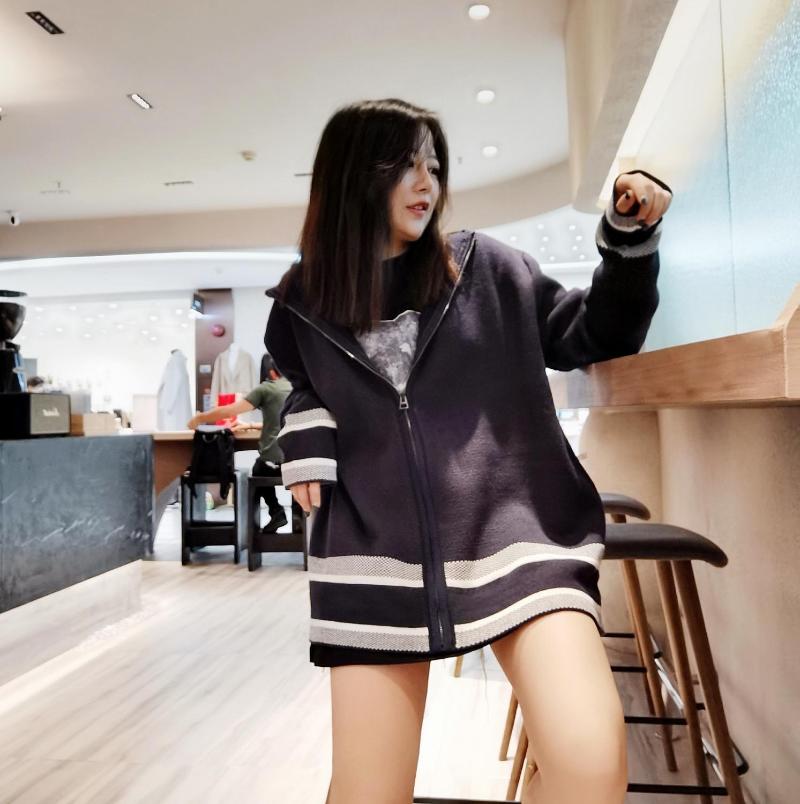 Summer fashion long-sleeved knitted sweater stretch big close-fitting cotton top with long sleeves
