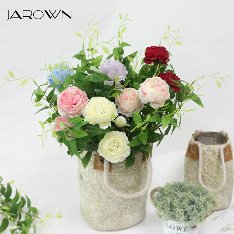 JAROWN Artificial 3 Heads Peony Flowers Branch Simulation Silk Fake Rose Flower For Wedding Decorations Home Party Decor Floers, Blue
JAROWN Artificial 3 Heads Peony Flowers Branch Simulation Silk Fake Rose Flower For Wedding Decorations Home Party Decor Floers, Blue