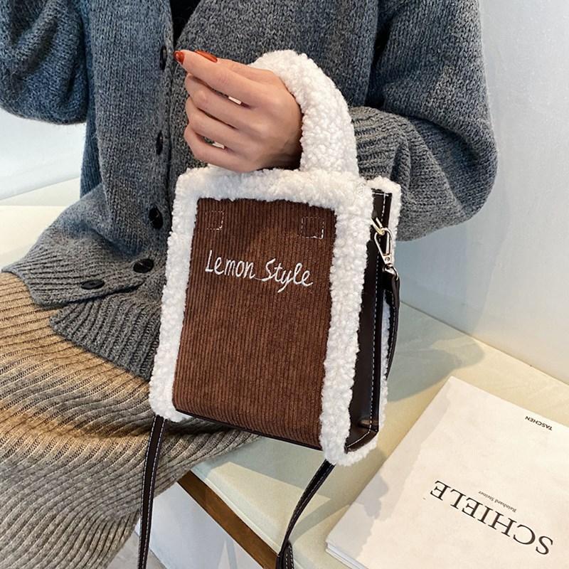 Winter Trendy Wool Handle Tote Bags Female Handbag Sac A Main High Quality Corduroy Crossbody Shoulder Women's Bag, Black
Winter Trendy Wool Handle Tote Bags Female Handbag Sac A Main High Quality Corduroy Crossbody Shoulder Women's Bag, Black