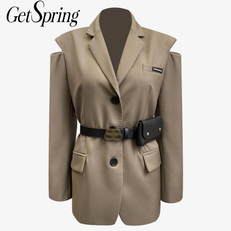 Getspring Women Blazer Hollow Out Irregular Women Blazers Jackets Khaki Black Vintage Casual Womens Blazers Off Shoulder Coats
Getspring Women Blazer Hollow Out Irregular Women Blazers Jackets Khaki Black Vintage Casual Womens Blazers Off Shoulder Coats