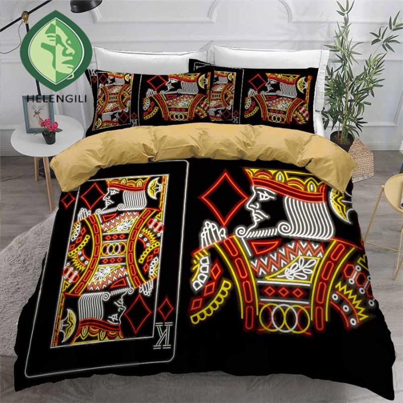 HELENGILI 3D Bedding Set Playing Cards Print Duvet Cover Set Bedclothes with Pillowcase Bed Home Textiles #PK29, As pic
HELENGILI 3D Bedding Set Playing Cards Print Duvet Cover Set Bedclothes with Pillowcase Bed Home Textiles #PK29, As pic