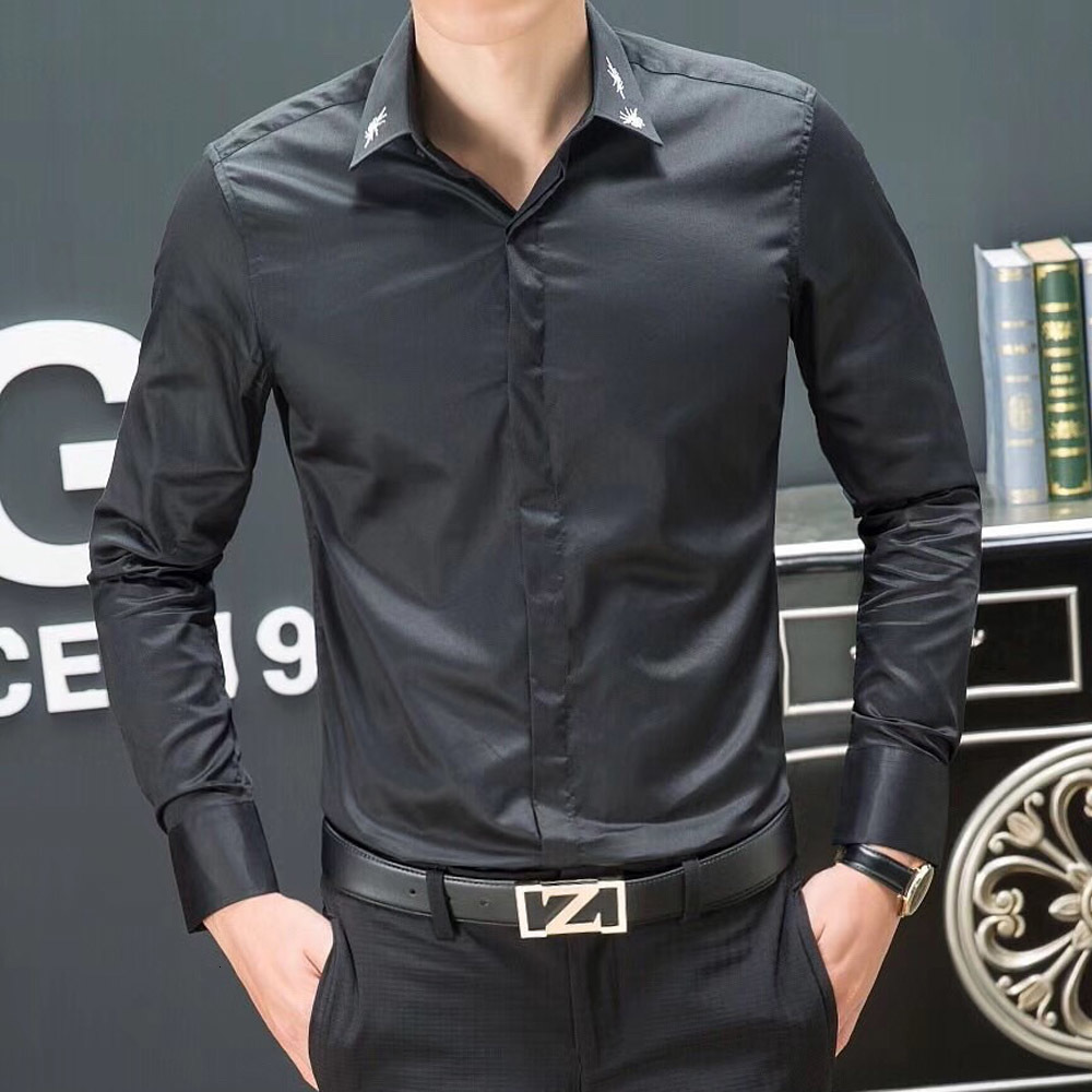 100% Cotton Shirt Men Long Sleeve Casual Classic Mandarin Collar Camisas Masculina Dy2112 Fio2, Black
100% Cotton Shirt Men Long Sleeve Casual Classic Mandarin Collar Camisas Masculina Dy2112 Fio2, Black