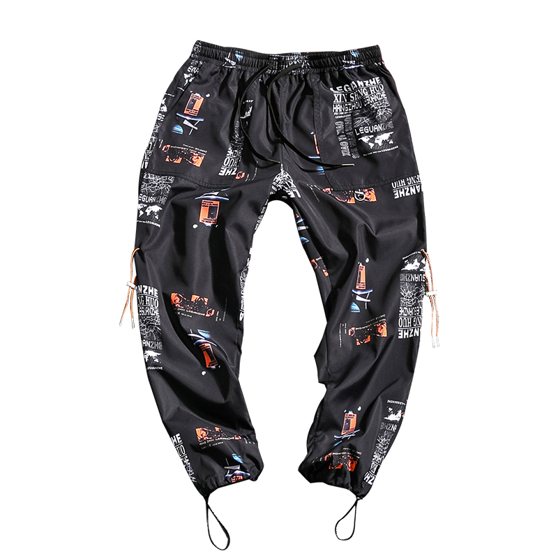 Hip hop Pants Men Loose Joggers Print Streetwear Harem Pants Clothes Ankle length Trousers 201027